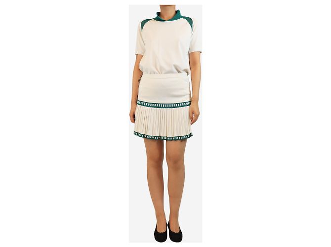 Autre Marque Conjunto de top de tênis e saia branco e verde - tamanho L - vista 4