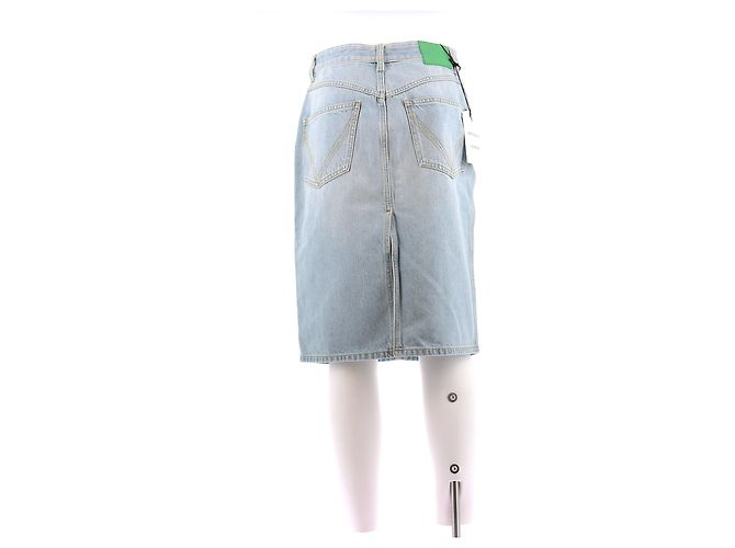Falda midi de denim azul Bottega Veneta Algodón Talla 40 - vista 2
