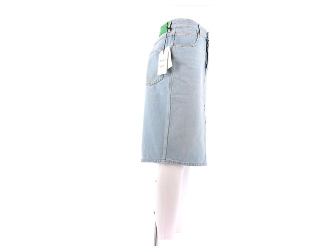Falda midi de denim azul Bottega Veneta Algodón Talla 40 - vista 3