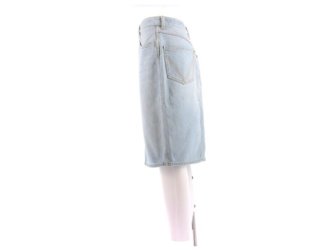 Falda midi de denim azul Bottega Veneta Algodón Talla 40 - vista 4