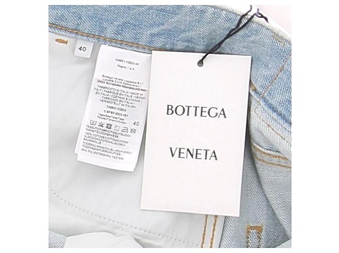Falda midi de denim azul Bottega Veneta Algodón Talla 40 - vista 6