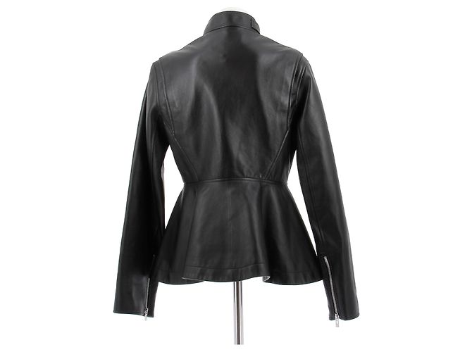 Alaïa Lederjacke Schwarz Größe 38 - Ansicht 2