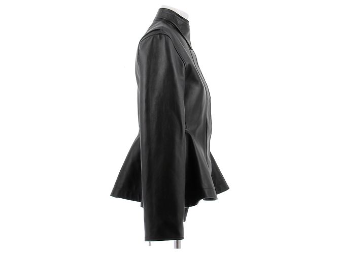 Alaïa Lederjacke Schwarz Größe 38 - Ansicht 3
