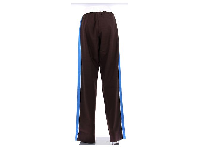 Autre Marque Pantalones de lana marrones WALES BONNER 46 Castaño - vista 2