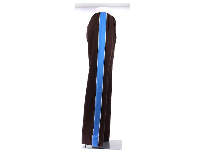 Autre Marque Pantalones de lana marrones WALES BONNER 46 Castaño - vista 3