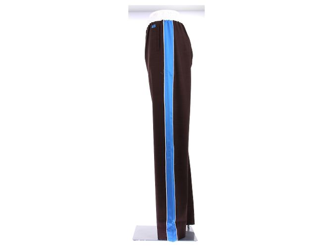 Autre Marque Pantalones de lana marrones WALES BONNER 46 Castaño - vista 4