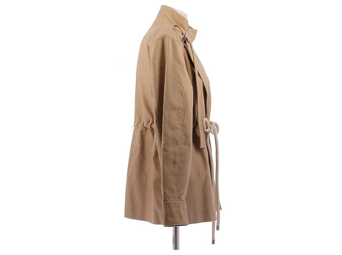Chaqueta safari Céline marrón de algodón Castaño - vista 4