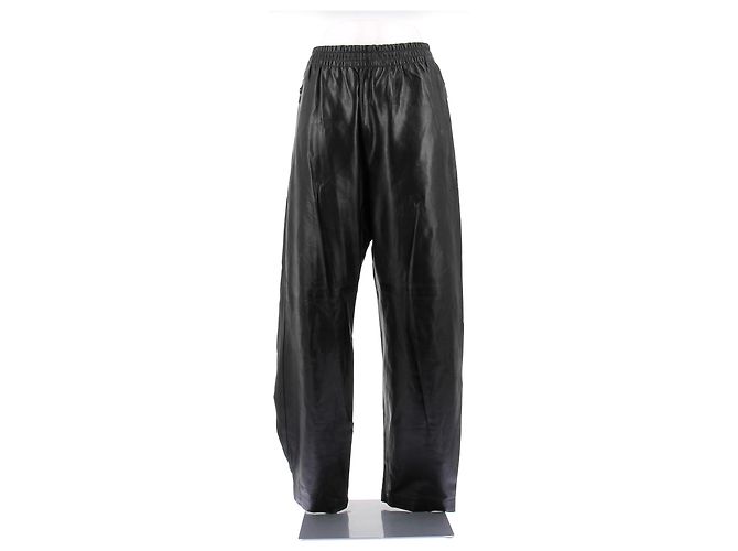 Bottega Veneta Pantalones de cuero negros - vista 2