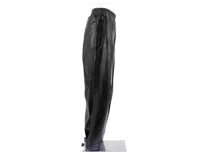 Bottega Veneta Pantalones de cuero negros - vista 4