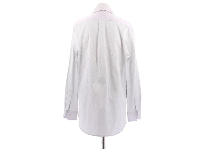 Camisa Saint Laurent de rayas blanca de algodón Blanco - vista 2