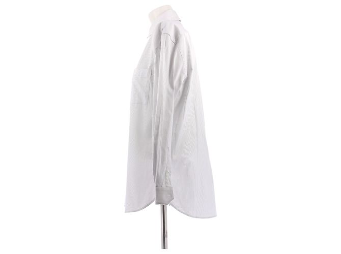 Camisa Saint Laurent de rayas blanca de algodón Blanco - vista 5