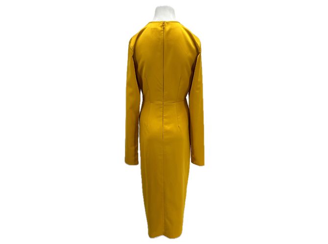 Autre Marque Gelbes TTYA Kleid aus Polyester Größe 38 - Ansicht 2