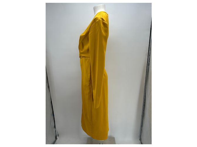 Autre Marque Gelbes TTYA Kleid aus Polyester Größe 38 - Ansicht 3