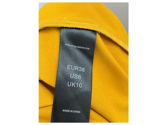 Autre Marque Gelbes TTYA Kleid aus Polyester Größe 38 - Ansicht 6