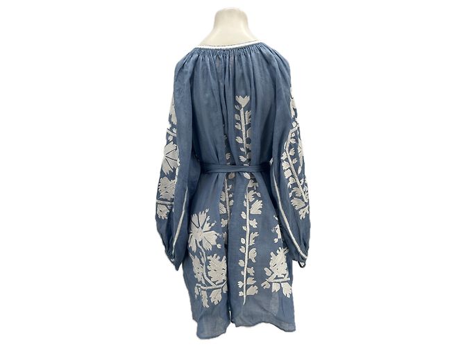 Autre Marque Blusa azul con cinturón - vista 2