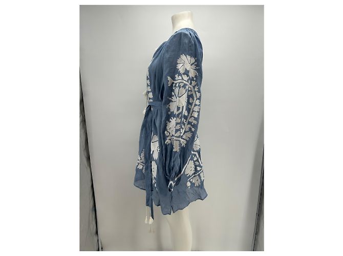 Autre Marque Blusa azul con cinturón - vista 3