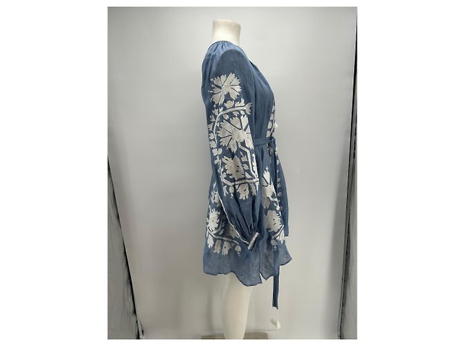 Autre Marque Blusa azul con cinturón - vista 4