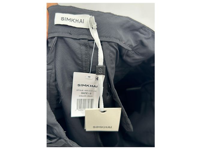 Pantalones negros de algodón Jonathan Simkhai Talla 8 - vista 3