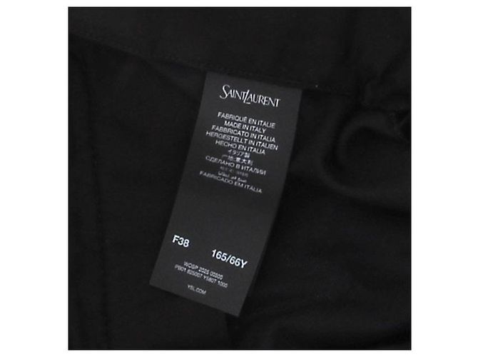 Saint Laurent Schwarze Samtoseite - Ansicht 6