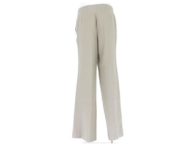 Autre Marque Pantalón de seda verde claro - vista 2