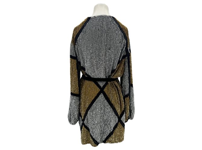 Retrofête Paillettenjacke Silber Viscose S - Ansicht 2