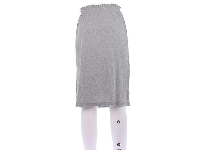 Falda Miu Miu de algodón gris M - vista 2