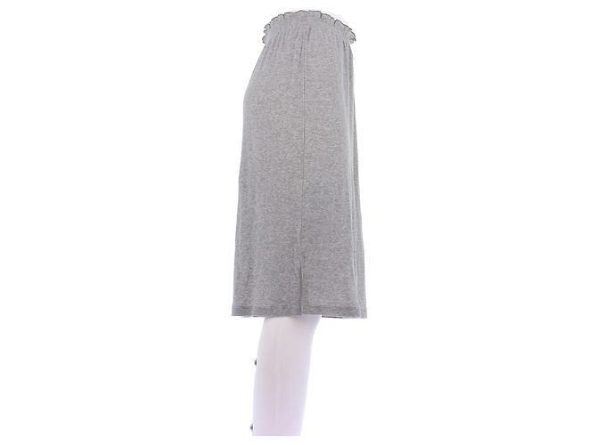 Falda Miu Miu de algodón gris M - vista 4