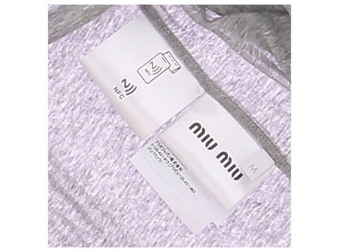 Falda Miu Miu de algodón gris M - vista 6