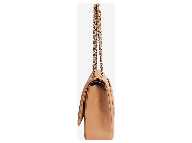 Chanel Bolsa maxi Classic Double Flap acolchoada em caviar Blush - vista 8