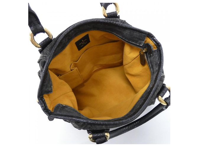 Borsa Louis Vuitton Monogram Denim Neo Cabby MM Nero - vista 7