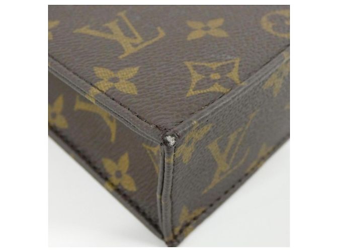 Borsa Louis Vuitton Monogram Petite Sac Plat Marrone - vista 2