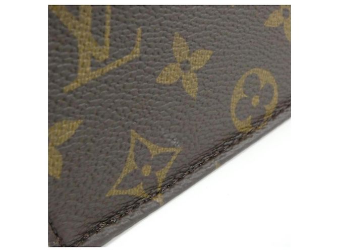 Borsa Louis Vuitton Monogram Petite Sac Plat Marrone - vista 3