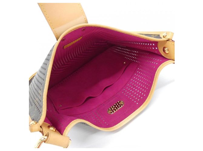 Borsa a tracolla Louis Vuitton Monogram Perfo Musette Marrone Fuschia - vista 7