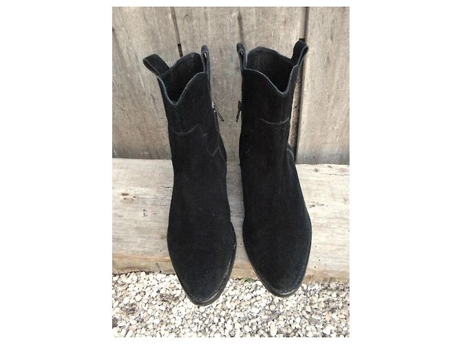 Ash Botines de ante negro - vista 3