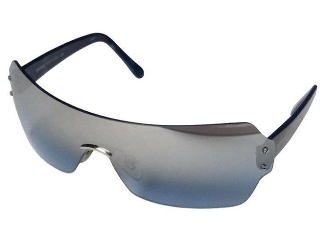 Occhiali da sole Moschino Design Futuristico Argento Blu - vista 3