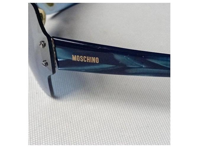 Occhiali da sole Moschino Design Futuristico Argento Blu - vista 5