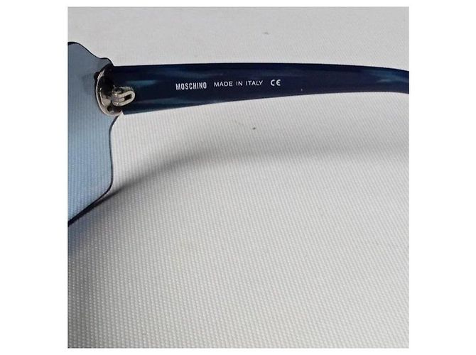 Occhiali da sole Moschino Design Futuristico Argento Blu - vista 6