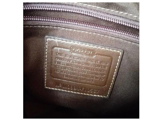 Borsa a Spalla Coach Signature Monogram Marrone - vista 3