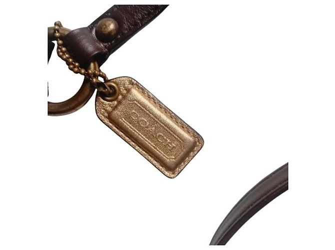 Borsa a Spalla Coach Signature Monogram Marrone - vista 5