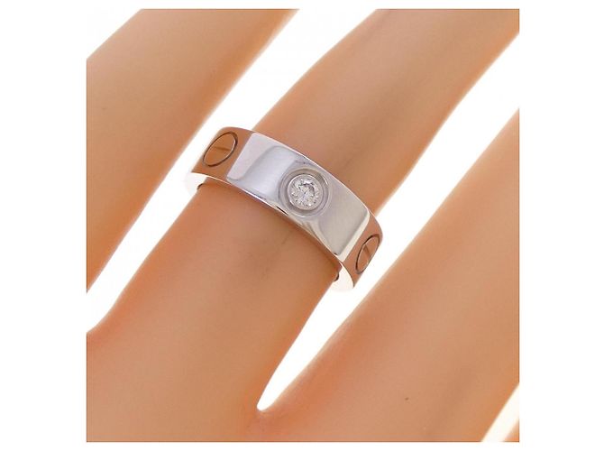 Anillo Cartier Love con medio diamante - vista 4