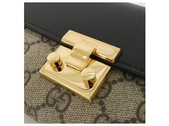 Portafoglio con catena Gucci beige e nero - vista 4
