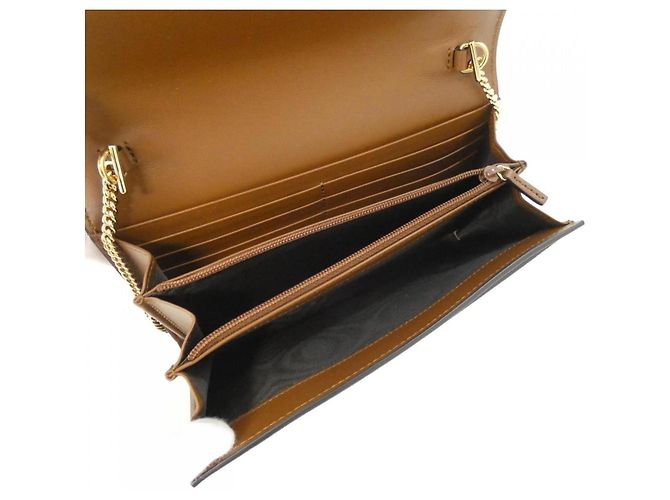 Portafoglio con catena Gucci beige e nero - vista 6