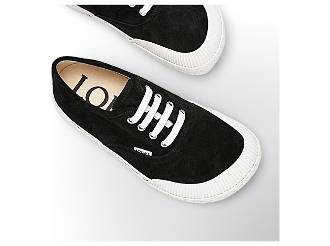 Loewe Sneakers in Pelle Scamosciata Nera Nero - vista 10