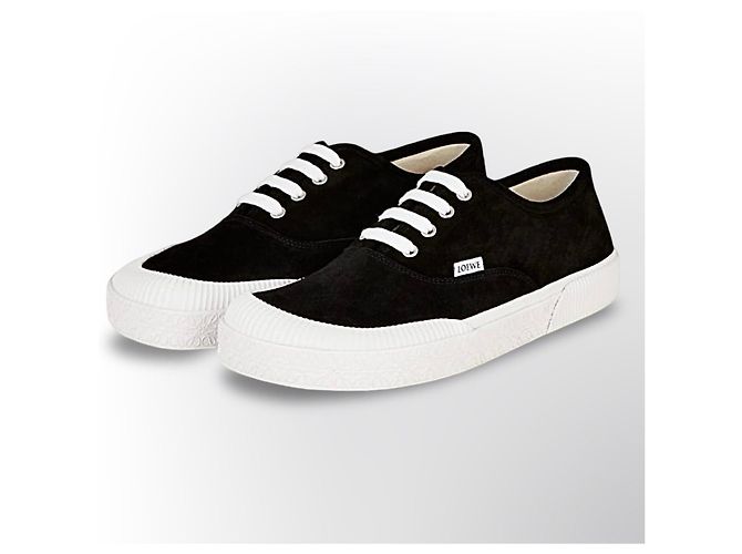 Loewe Sneakers in Pelle Scamosciata Nera Nero - vista 12