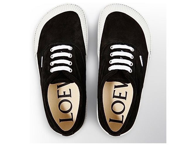 Loewe Sneakers in Pelle Scamosciata Nera Nero - vista 14