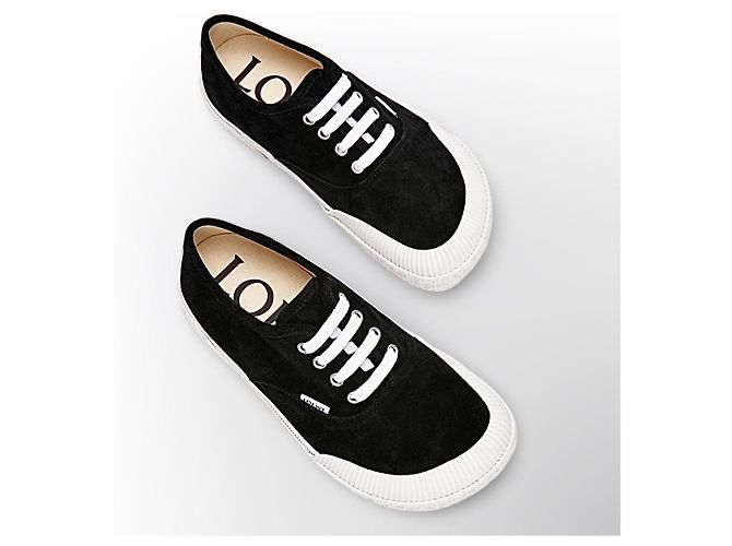 Loewe Sneakers in Pelle Scamosciata Nera Nero - vista 3
