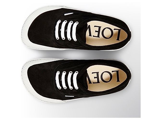Loewe Sneakers in Pelle Scamosciata Nera Nero - vista 8
