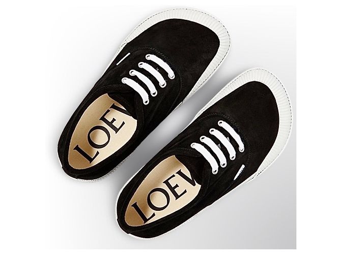 Loewe Sneakers in Pelle Scamosciata Nera Nero - vista 9