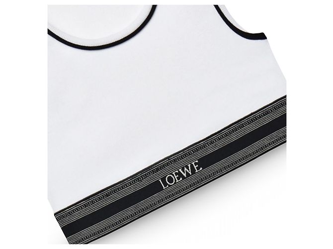 Loewe Top deportivo blanco de punto acanalado Negro - vista 10