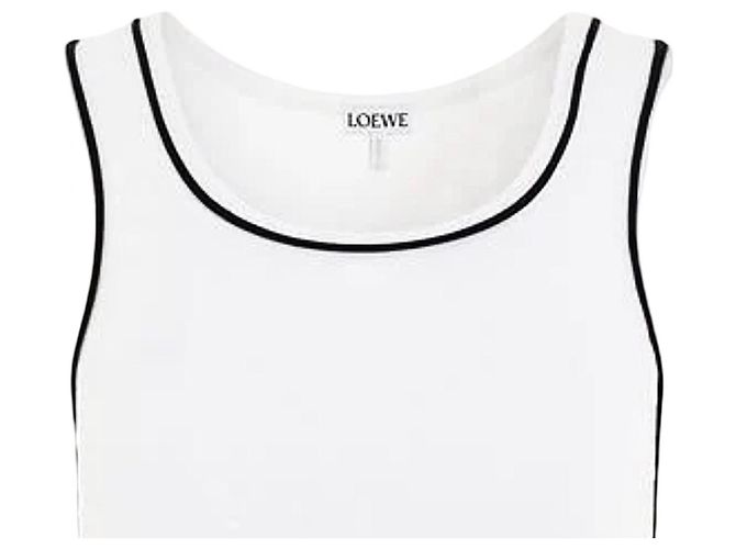 Loewe Top deportivo blanco de punto acanalado Negro - vista 11